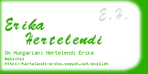 erika hertelendi business card